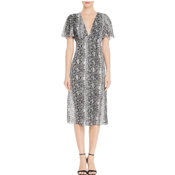 BLOOMINGDALE’S AQUA SHEER LAYER MIDI DRESS SIZE XS NWT - Picture 3 of 9